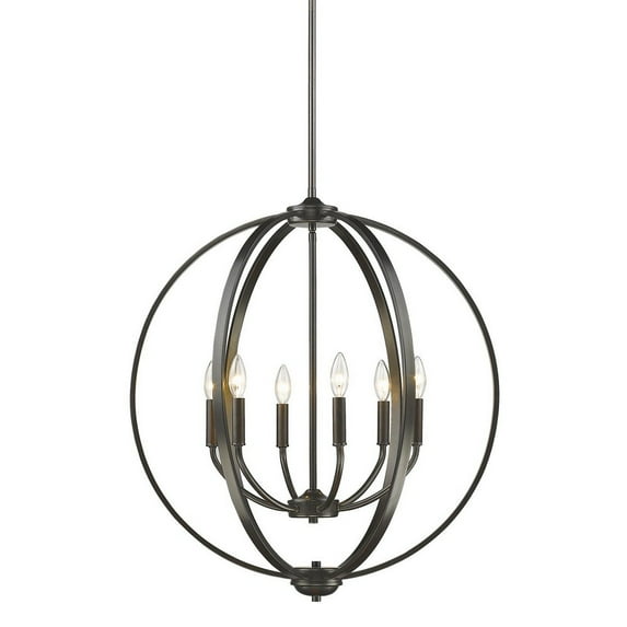Golden Lighting Colson 6-light Chandelier in Etruscan Bronze