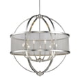thumbnail image 1 of 3167-9 PW-PW-Golden Lighting-Colson - 9 Light Chandelier in Durable style - 35 Inches high by 31 Inches wide-Pewter Finish-Pewter Shade Color, 1 of 10
