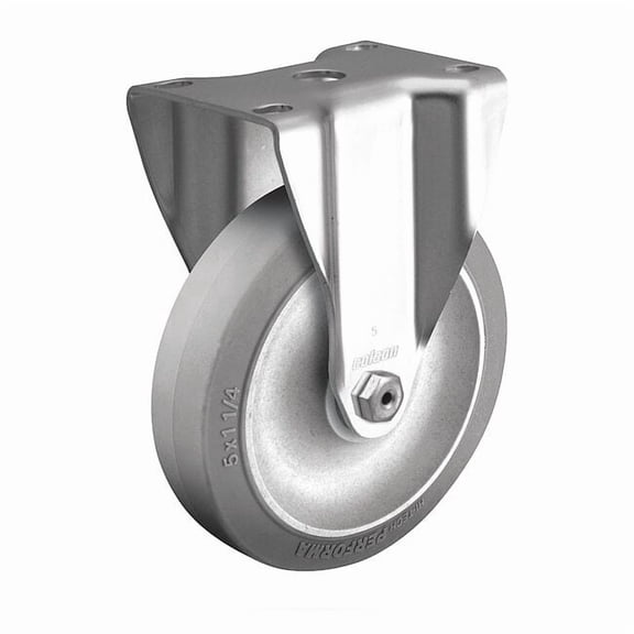 Colson Plate Caster,Rigid,Rubber,4 11/16"H 2.03208.445