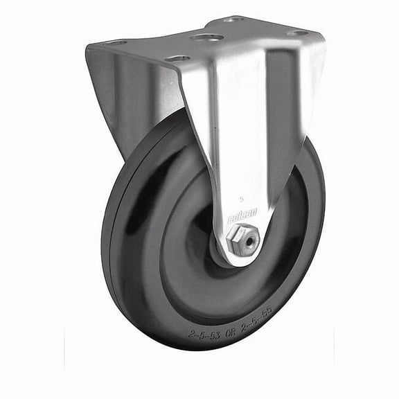 Colson Plate Caster,Rigid,Polyolefin,4 1/8"H 2.03308.52