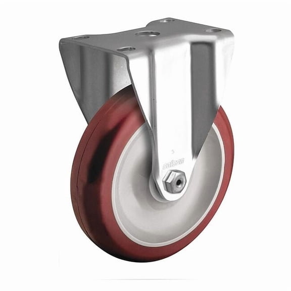 4" X 1-1/4" Non-Marking Polyurethane Hi-Tech Rigid Caster, No Brake, Loads Up To 275 lb