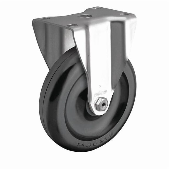Colson Plate Caster,Rigid,Polyolefin,5 1/8"H 2.04408.544