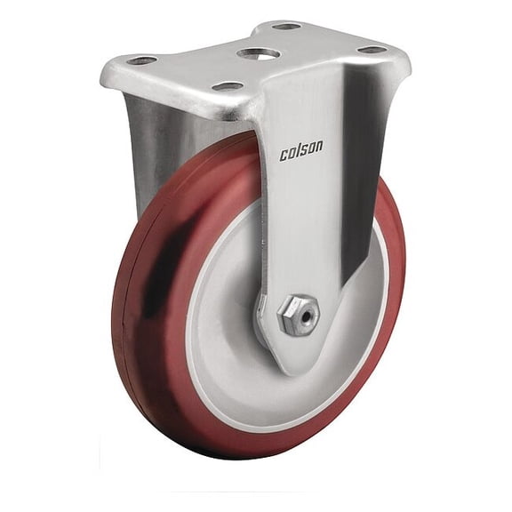 Colson Plate Caster,Rigid,Polyurethane,5 1/8"H 2.04408.944