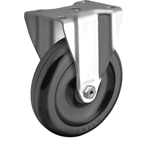 Colson Plate Caster,Rigid,Polyolefin,6 3/16"H 2.05408.544