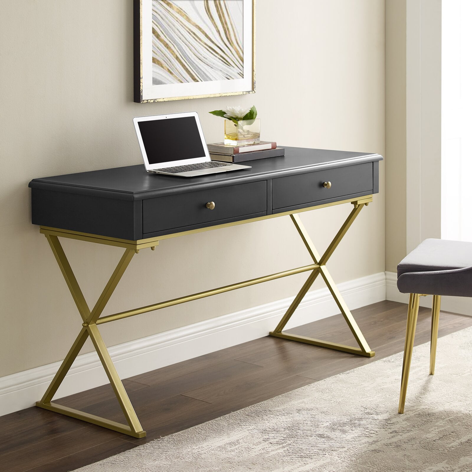 Colston Writing Desk Overall Product Weight 45 lb. Features Soft Close Drawers