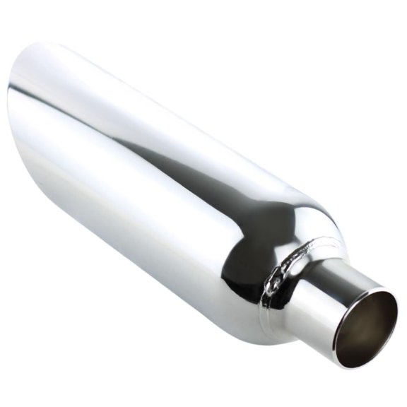 Colt Exhaust One Angle Cut Stainless Steel Exhaust Tip 2.5" Inlet, 5" Outlet, 17" Length | Automotive Replacement Part