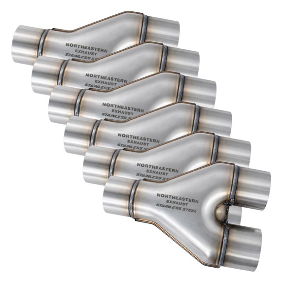 Colt Exhaust Pack of Six Universal 2.5" Stainless Steel Stamped Y-Pipes Automotive Replacement Parts