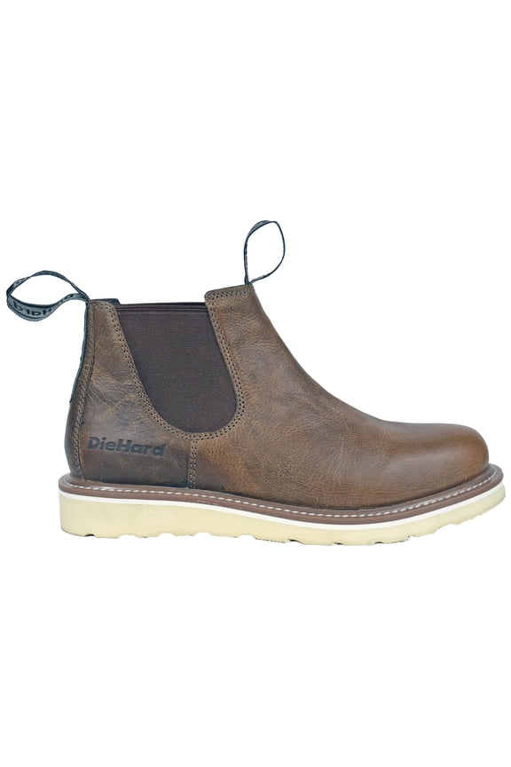 Die Hard Colt Soft Toe Leather Oily Brown Chelsea Slip On 8.5 W