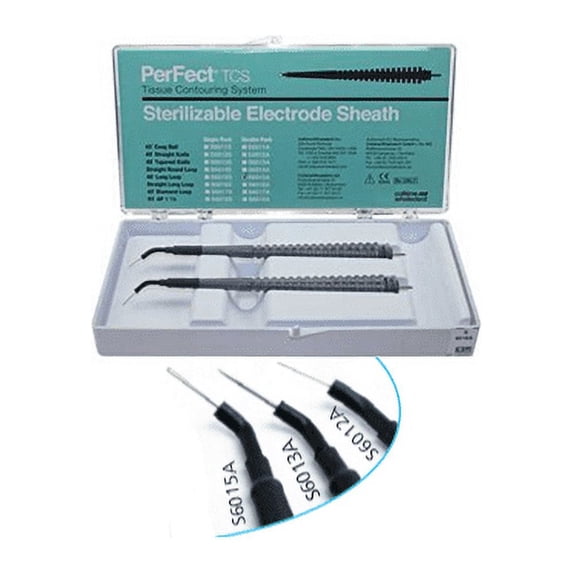 Coltene Whaledent S6015A PerFect TCS 45 Degree Long Loop Sterilizable Electrode Sheaths 2/Pk
