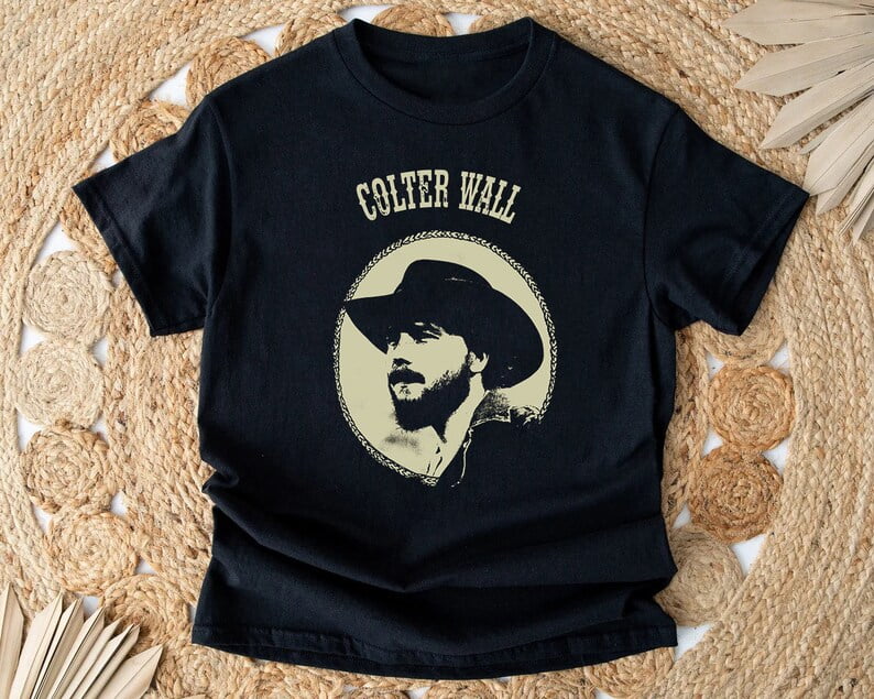 T-shirt Colter Wall - Album Western Music - Homme - Coupe Classique, Manches Courtes - Noir
