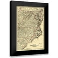thumbnail image 1 of Colton 11x14 Black Modern Framed Museum Art Print Titled - Norfolk, Wilmington and Charleston Railroad 1891, 1 of 5