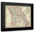 thumbnail image 1 of Colton 14x12 Black Modern Framed Museum Art Print Titled - Missouri - Colton 1855, 1 of 5