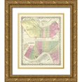 thumbnail image 1 of Colton 15x17 Gold Ornate Wood Framed with Double Matting Museum Art Print Titled - Louisville and New Orleans - Colton 1857, 1 of 4