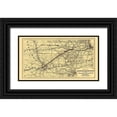 thumbnail image 1 of Colton 18x12 Black Ornate Wood Framed with Double Matting Museum Art Print Titled - Chicago and Southwestern Railway - Colton 1869, 1 of 4