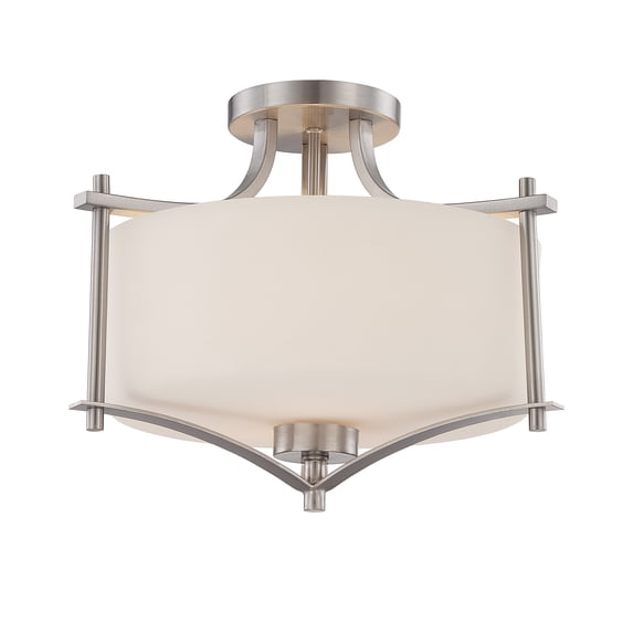 Colton 2-Light Ceiling Light in Satin Nickel