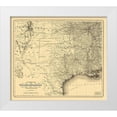 thumbnail image 1 of Colton 22x20 White Modern Wood Framed Museum Art Print Titled - Houston and Texas Central Railroad - Colton 1867, 1 of 4