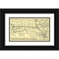 thumbnail image 1 of Colton 24x15 Black Ornate Wood Framed with Double Matting Museum Art Print Titled - Hannibal St Joseph Missouri Railroad - Colton 1860, 1 of 4