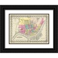 thumbnail image 1 of Colton 24x19 Black Ornate Wood Framed with Double Matting Museum Art Print Titled - Cincinnati Ohio - Colton 1855, 1 of 4
