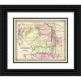 thumbnail image 1 of Colton 24x20 Black Ornate Wood Framed with Double Matting Museum Art Print Titled - New Mexico, Utah Territories - Colton 1856, 1 of 4