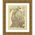 thumbnail image 1 of Colton 25x32 Gold Ornate Wood Framed with Double Matting Museum Art Print Titled - Toledo, Ann Arbor and North Michigan Railway 1886, 1 of 4