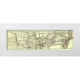 thumbnail image 1 of Colton 32x12 White Modern Wood Framed Museum Art Print Titled - Columbus, Chicago and Indiana Central Railway 1868, 1 of 4