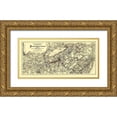 thumbnail image 1 of Colton 32x17 Gold Ornate Wood Framed with Double Matting Museum Art Print Titled - Pittsburgh, Marion and Chicago Railway 1887, 1 of 4