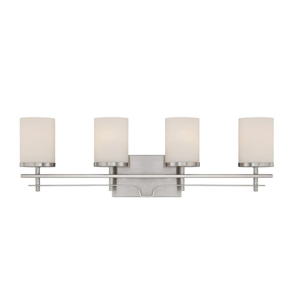 Colton 4-Light Bathroom Vanity Light in Satin Nickel