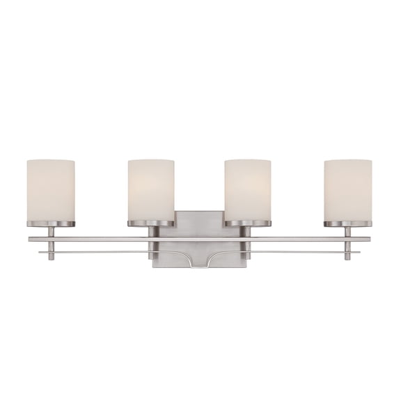 Colton 4-Light Bathroom Vanity Light in Satin Nickel