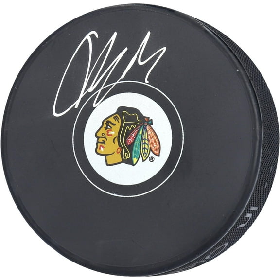 Colton Dach Chicago Blackhawks Autographed Hockey Puck - Fanatics Authentic Certified