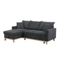 thumbnail image 1 of Colton Dark Gray Fabric Reversible Sleeper Sectional Sofa with Storage Chaise, 1 of 13