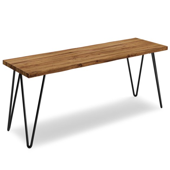 Simpli Home Colton SOLID MANGO WOOD 42 inch Wide Industrial Contemporary Bench in Natural