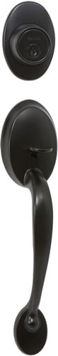 Colton Matte Black Single Cylinder Entry Door Handleset