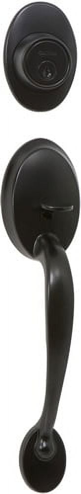 Colton Matte Black Single Cylinder Entry Door Handleset