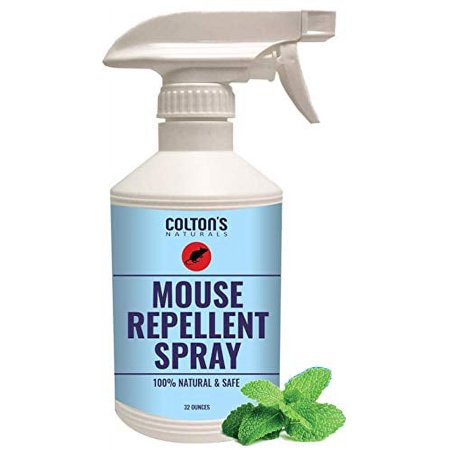 Colton?s Naturals Mice Repellent - 32 Ounce -Mouse Repellent Spray - 100% Natural Peppermint Oil to Repel Mice, Rodent Repellent - Natural Deterrent to Rats & Mice - Best Alternative to Mouse Trap