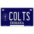thumbnail image 1 of Colts Indiana State Novelty Metal License Plate 7" x 4" Motorcycle, 1 of 1