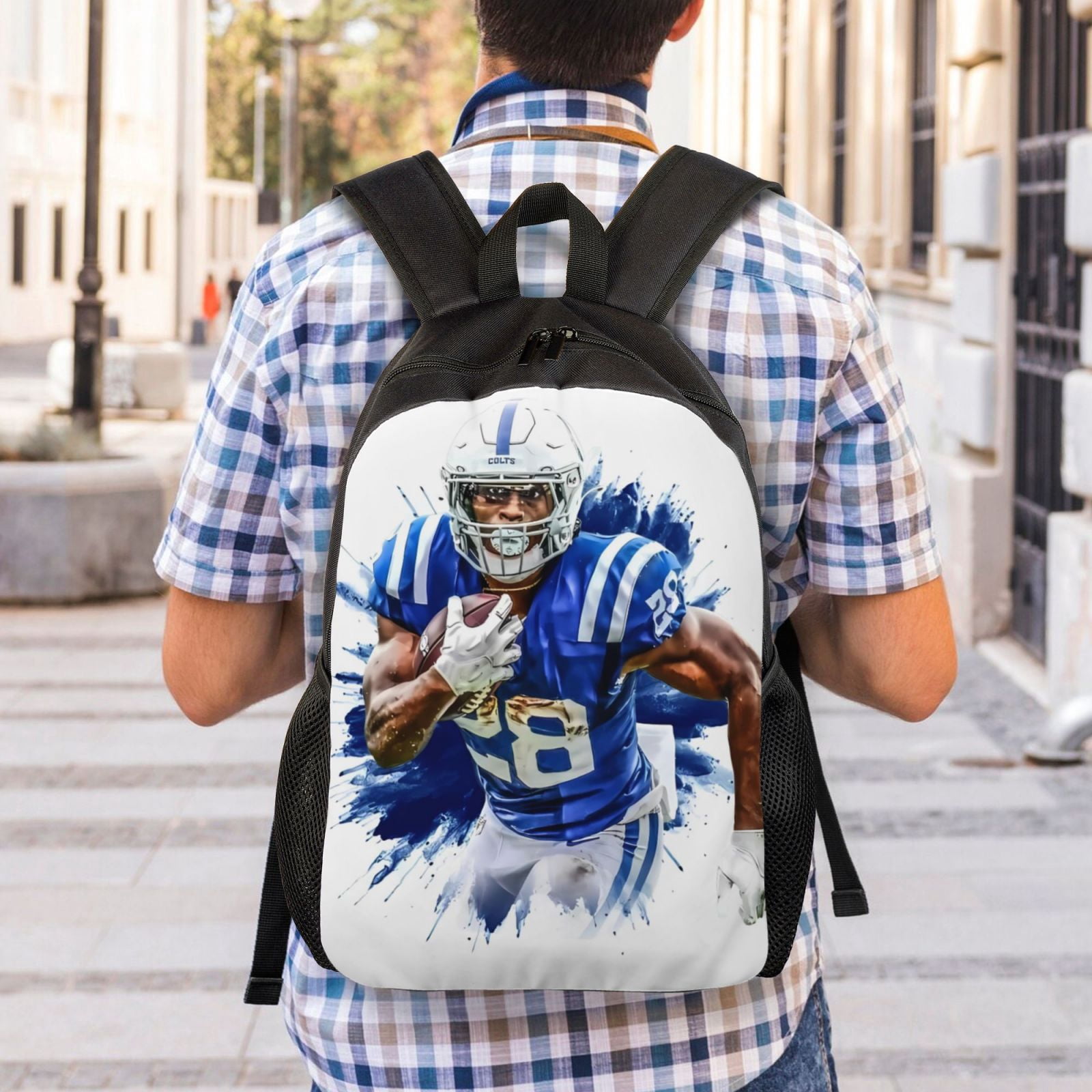 Taylor Computer Backpack Colts Jonathan Taylor Custom Campus_Student_Backpack, Football Team Fan ...