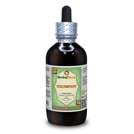 Coltsfoot Dry Leaf KETO Friendly Alcohol-Free Absolutely Natural Expertly Extracted by Trusted HerbalTerra Brand Liquid Extract. Proudly made in USA. Glycerite 4 Fl.Oz