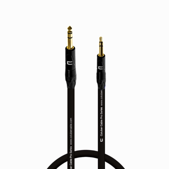 Coluber Cable 1/4" Balanced TRS Male to 3.5 TRS Male 0.5ft Audio Interface Connector