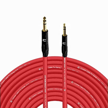 Coluber Cable 1/4" Balanced TRS Male to 3.5 TRS Male 100ft Audio Interface Connector