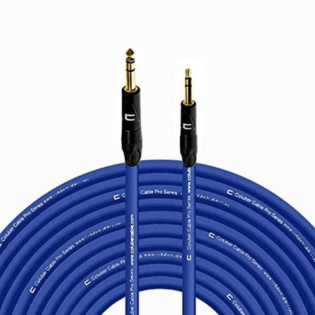 Coluber Cable 1/4" Balanced TRS Male to 3.5 TRS Male 100ft Audio Interface Connector
