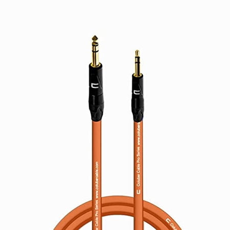 Coluber Cable 1/4" Balanced TRS Male to 3.5 TRS Male 10ft Audio Interface Connector