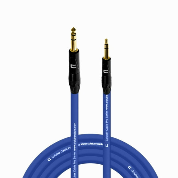 Coluber Cable 1/4" Balanced TRS Male to 3.5 TRS Male 15ft Audio Interface Connector