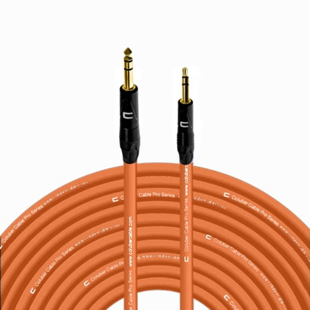 Coluber Cable 1/4" Balanced TRS Male to 3.5 TRS Male 200ft Audio Interface Connector