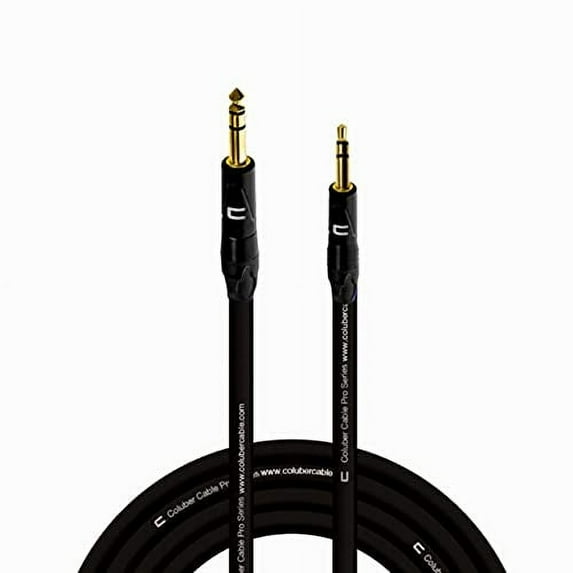 Coluber Cable 1/4" Balanced TRS Male to 3.5 TRS Male 30ft Audio Interface Connector