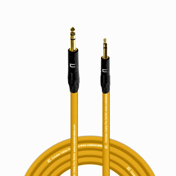 Coluber Cable 1/4" Balanced TRS Male to 3.5 TRS Male 30ft Audio Interface Connector