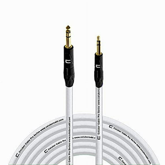 Coluber Cable 1/4" Balanced TRS Male to 3.5 TRS Male 35ft Audio Interface Connector
