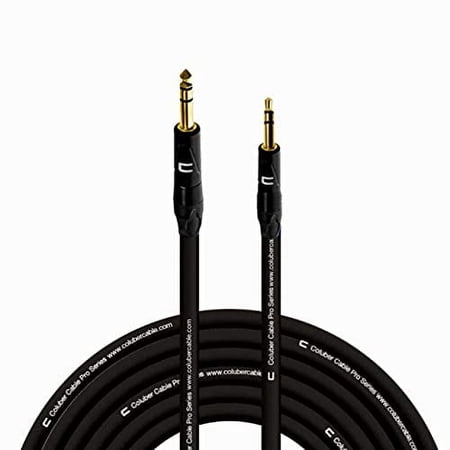 Coluber Cable 1/4" Balanced TRS Male to 3.5 TRS Male 50ft Audio Interface Connector