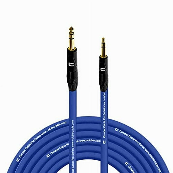Coluber Cable 1/4" Balanced TRS Male to 3.5 TRS Male 50ft Audio Interface Connector