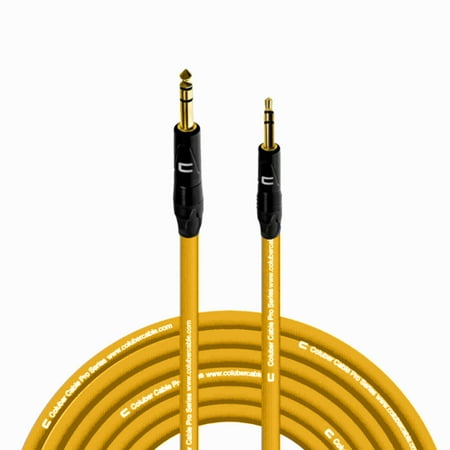 Coluber Cable 1/4" Balanced TRS Male to 3.5 TRS Male 50ft Audio Interface Connector