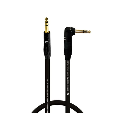 Coluber Cable 1/4" TRS Male - Right Angle 1/4 TRS 1.5ft Pro 3-Pin Connector